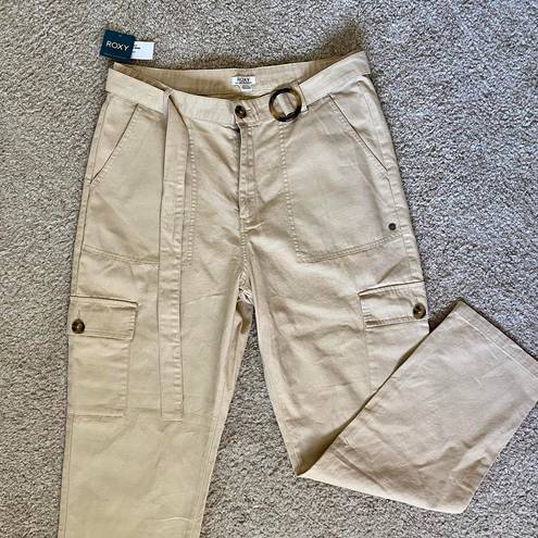 Roxy Tan Beige Cargo Pants