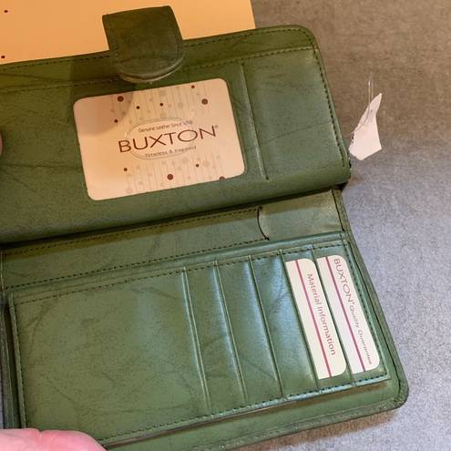 Burton New Vintage  Cowhide Leather Green leather wallet