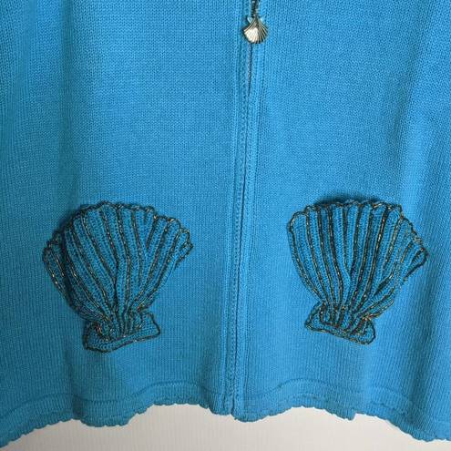 REEF Vintage Storybook Knits Golden  Cardigan 1X Blue Gold NWT Limited Edition