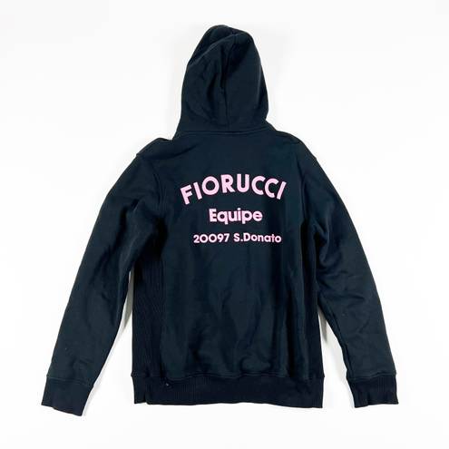 Fiorucci  Equipe Graphic Logo Cotton Fleece Lined Pullover Hoodie Sweatshirt S