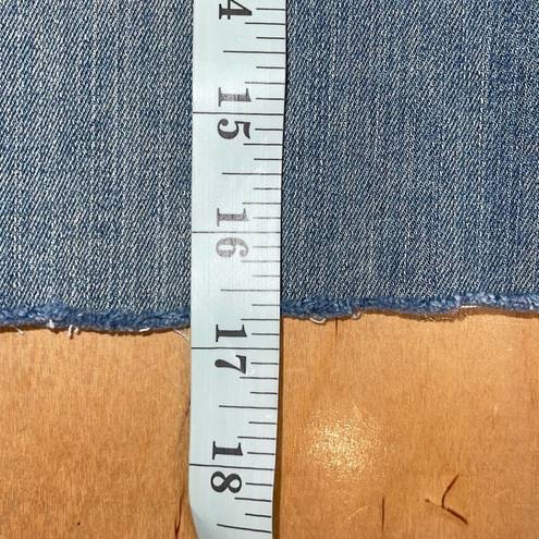 Krass&co G.H. Bass &  Womens Raw Cut Off Hem Pencil Denim Mini Skirt Blue Size 8