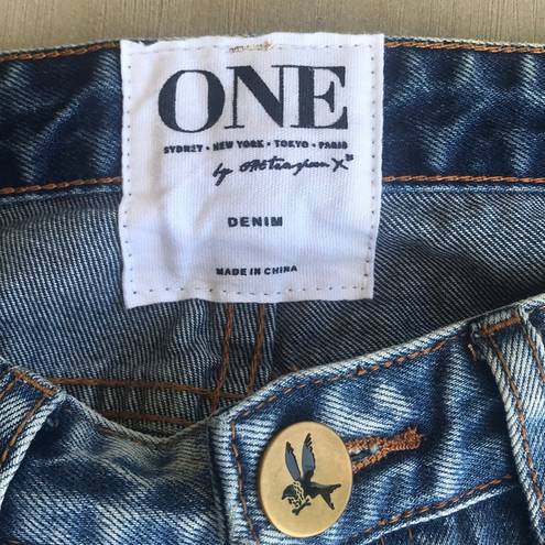 One Teaspoon  Trashed Free Birds Distressed Jeans