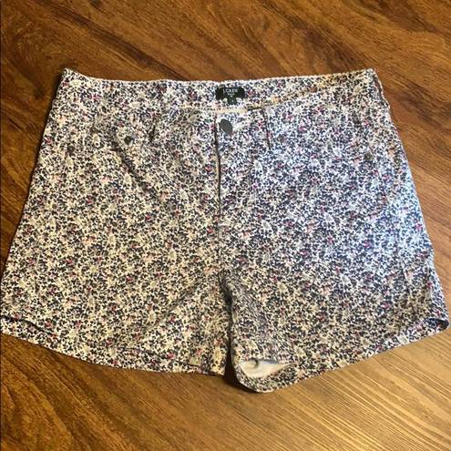 J.Crew  floral denim shorts, 3.5” inseam