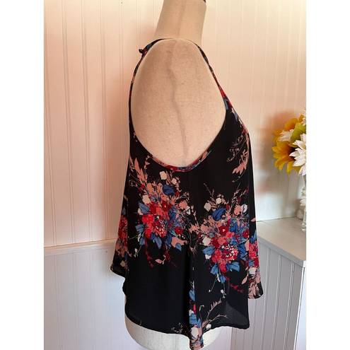 Lily White  Black & Floral Tank Top