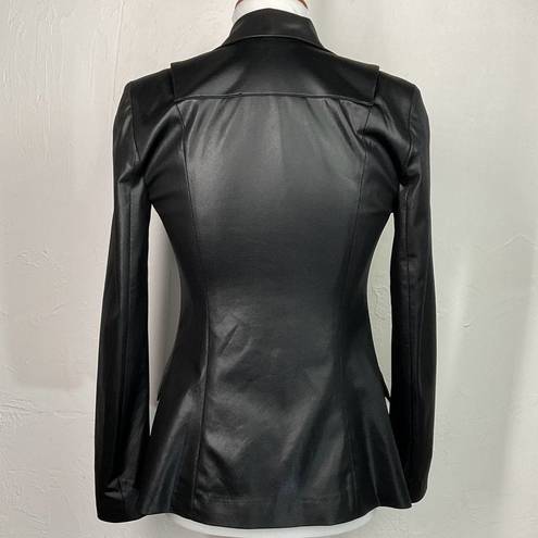 Guess  Black Shiny Open Front Blazer Jacket 0