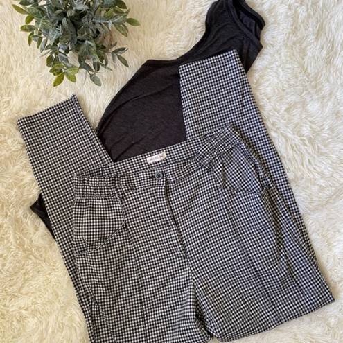 Silence + Noise  Plaid High Waist Ankle Pants