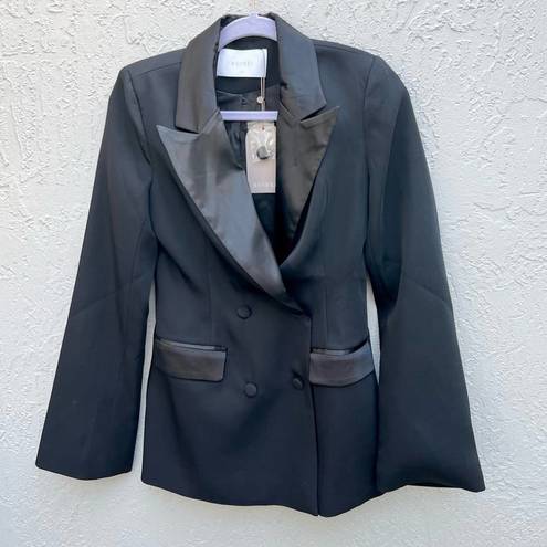 Meshki tuxedo style black blazer NWT extra small