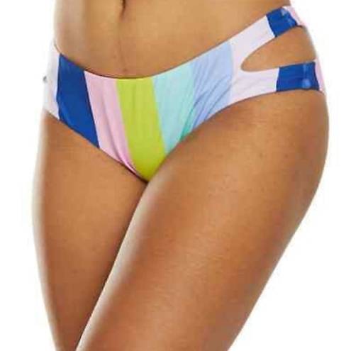 The Bikini Lab 🆕 Bikini Lap Prism Cut Out Hipster stripe  bottom colorful cut out