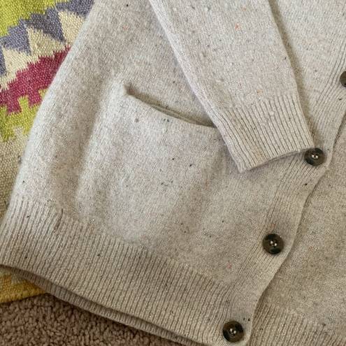 H&M  Metallic Confetti Dot Wool Cardigan Sweater (S) Oatmeal