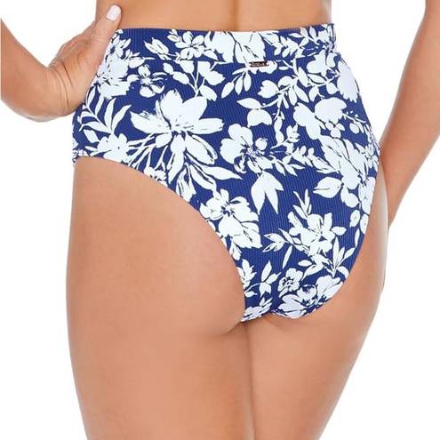 Raisin's  Juniors’ Party of One Tropics Bottoms High Waist Cheeky Blue White M NWT