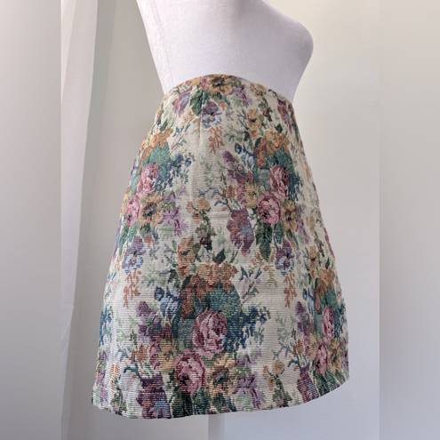 Wild Fable  Floral Tapestry Mini Skirt