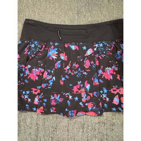 Lululemon  Black Pace Rival Mid Rise Tennis Skirt Dandy Digie Multi Black Size 6