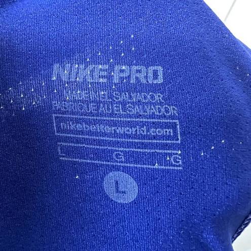 Nike  Pro Cool Training Athletic Workout Racerback Tank Top in Blue Size Large