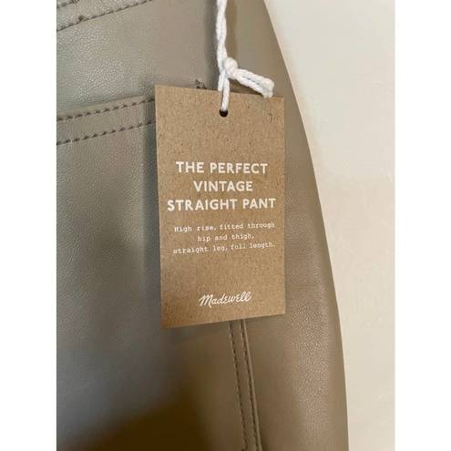 Madewell NEW  | Faux Leather "The Perfect Vintage Straight" Pant Size 27