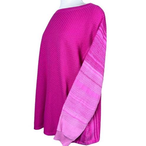 Isaac Mizrahi  Live! Pink Ombré Effect Pullover Sweater Women’s size XL