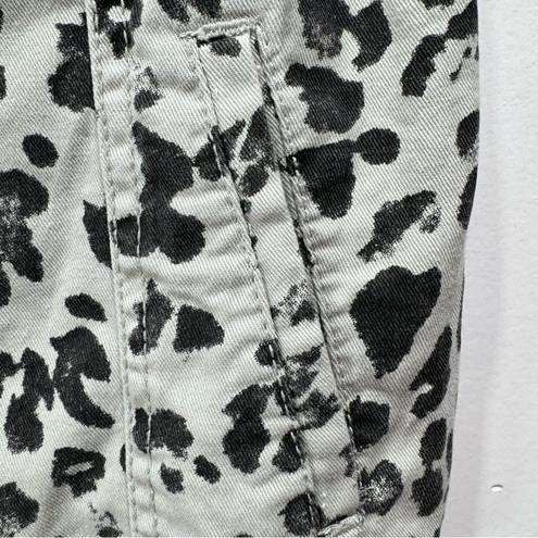 Dolled Up  Gray and Black Animal Print Denim Vest Size Small