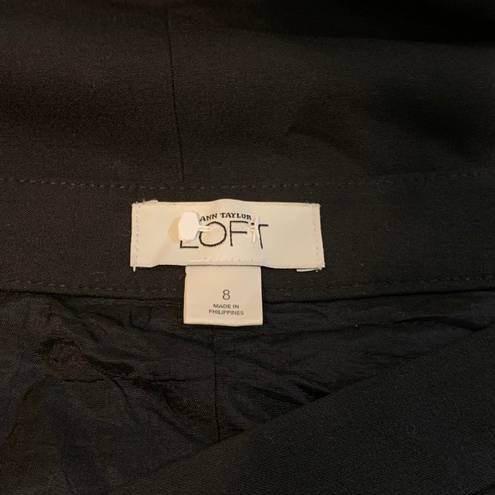 Loft Ann Taylor  Black Straight Pencil Skirt Size 8