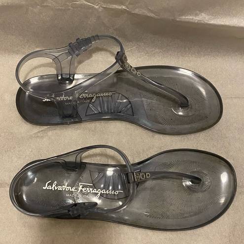 Salvatore Ferragamo  Jelly Clear Sandals Size 9.5