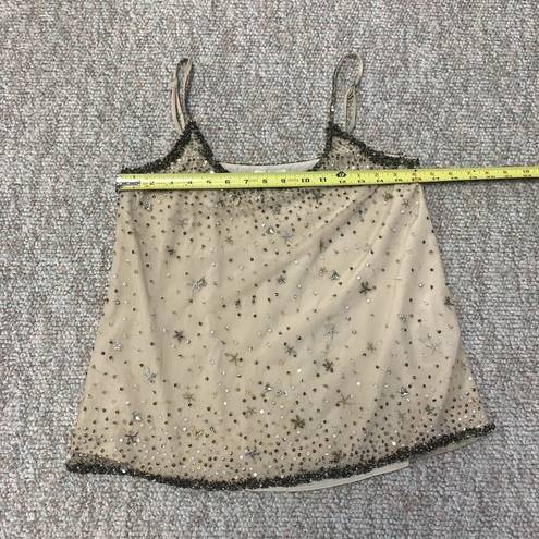 Joie  gold beige sequin tank top size XWS NWOT