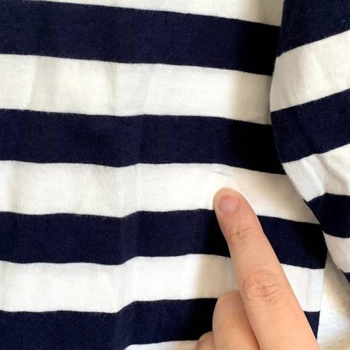 Everlane NWT  The Organic Cotton Relaxed Long Sleeve Tee in Navy Stripe