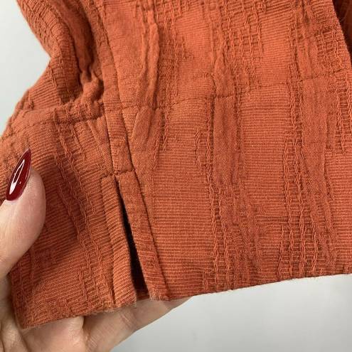 Coldwater Creek  Fall Orange Blazer Long Sleeve Button Front Up Jacket Women's 16