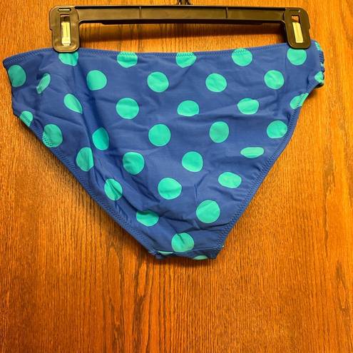 Delia's Polka dot royal blue and turquoise bikini bottoms size large Delia’s