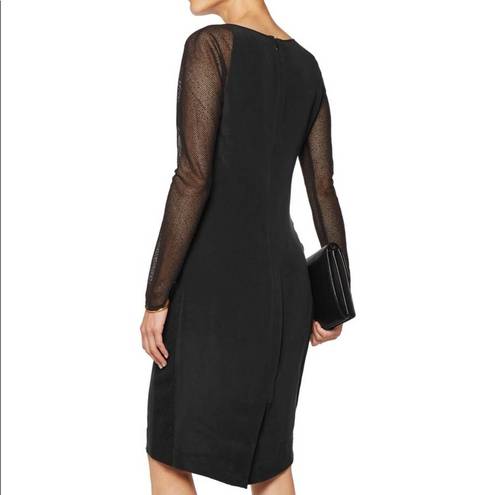 L'Agence NWT L’Agence mesh sleeve body con black dress