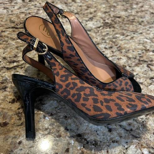 Mootsies Tootsies  Sandals Womens 6 Moalyson Slingback Leopard Heels Shoes