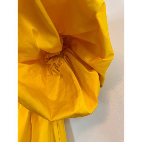 Peter Som  Collective puff sleeve Yellow Satin Dress size 10/ M