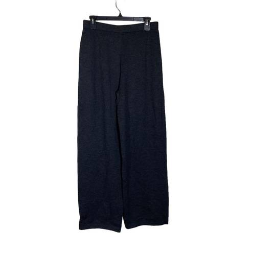 St. John  Heavyweight Wool Blend Santana Knit Wide Leg Pant