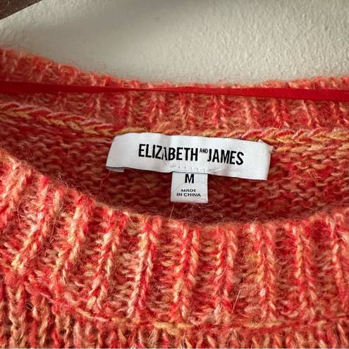 Elizabeth and James  Orange Googly Eye Mohair Blend Sweater