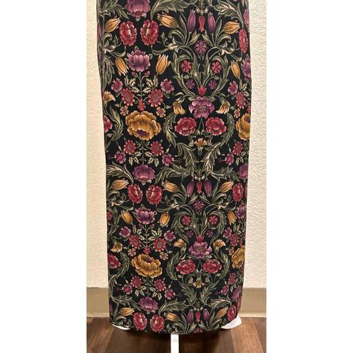 Briggs Vintage 90s Floral Maxi Slit Skirt Multi Size 18