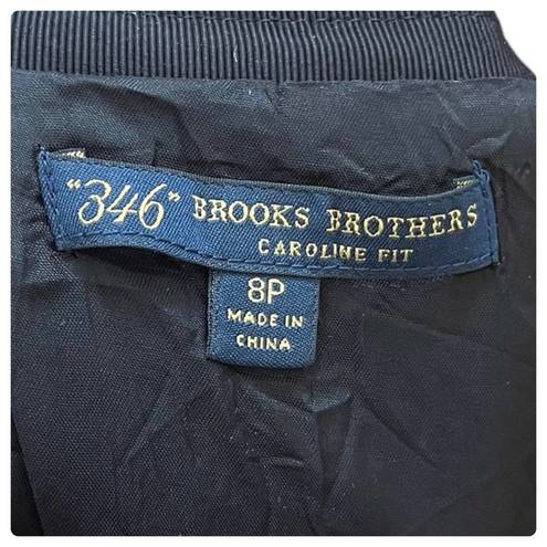 Brooks Brothers 346  Caroline Fit Black Wool Pant Size 8 Petite