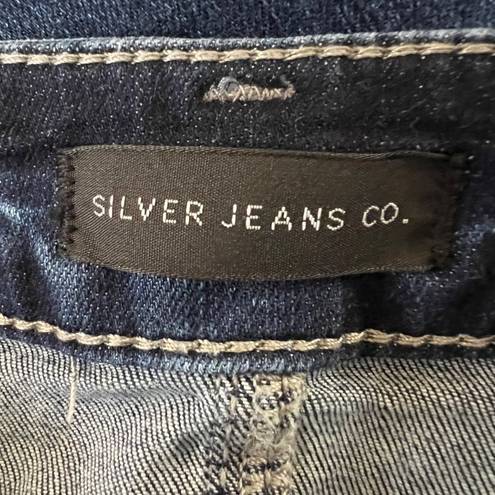 Silver Jeans  Womens Dark Wash Suki Capri Denim Blue Jeans W29 L23.5 EUC