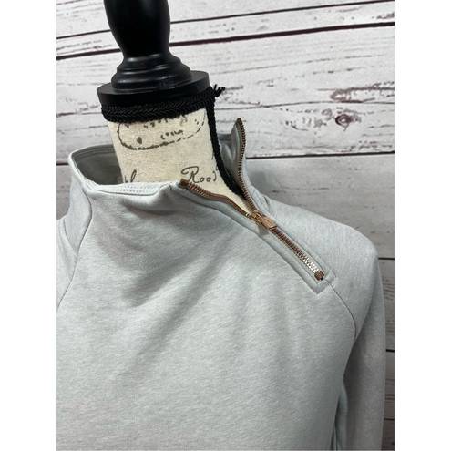 Balance Collection  small gray pullover sweatshirt with side/neck zipper (-#1954)