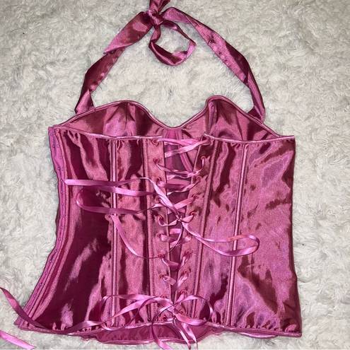 Frederick's of Hollywood  Pink Halter Top Corset Size 38