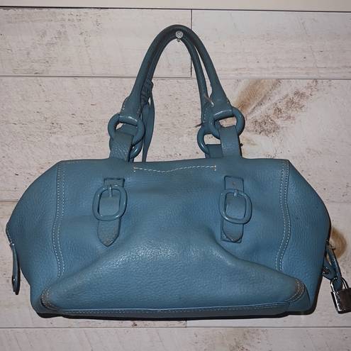 DKNY  Women’s Light Blue Leather Shoulder Bag