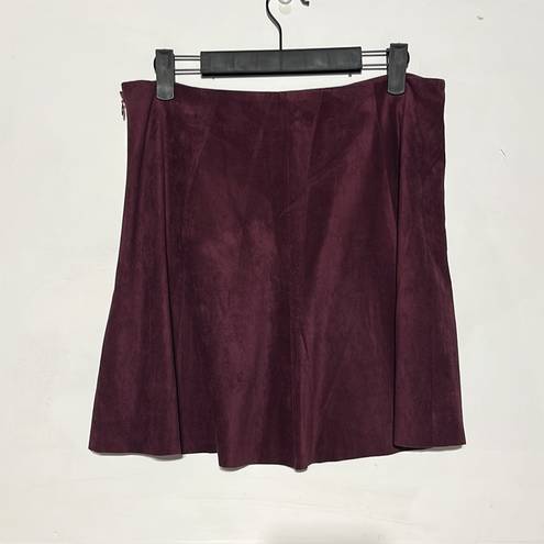 BB Dakota  Kimber Faux Suede Skirt Aubergine Size 10