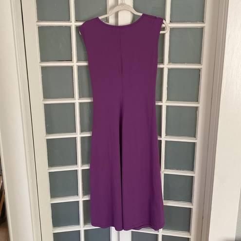 Patagonia Purple Seabrook Bandha Twist Front V-Neck Hiking Activewear Dress Sz L