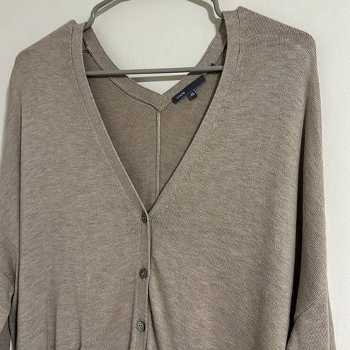 Vince  nwot rayon blend button taupe spring cardigan