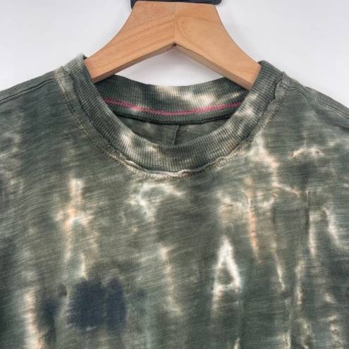 Pilcro Antrhopologie  Tie Dye Cap Sleeve Tee Womens Sz XS Green NWT Boho Art