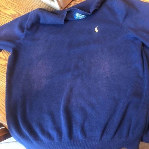 Polo  by Ralph Lauren Pullover 100% Pima Cotton Size Medium Navy