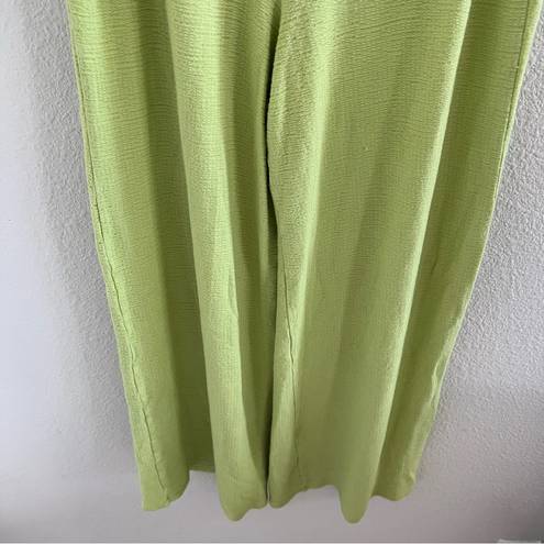 Daisy Dippin 's Green Elastic Waist Pull Wide Leg Crop Green XS