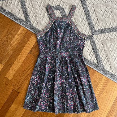 American Eagle Halter Paisley Print Mini Dress