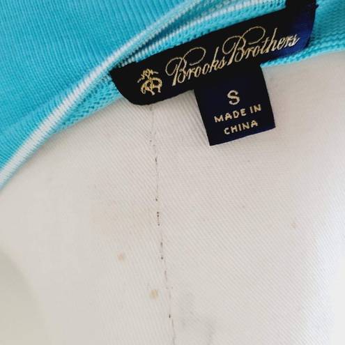 Brooks Brothers  aqua silk blend t-shirt short sleeve sweater size small