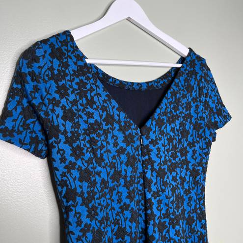 Tracy Reese Plenty by  Women’s Floral Scoop Neck V Back Dress Blue Black Size 0