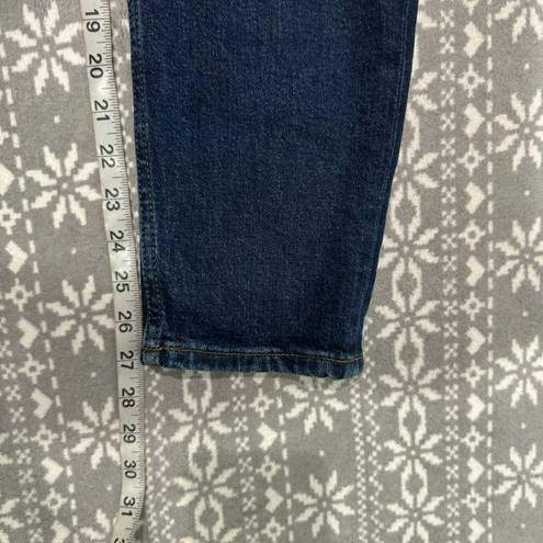 RE/DONE 90s High Rise Ankle Crop Jean In Dark Rinse Size 26