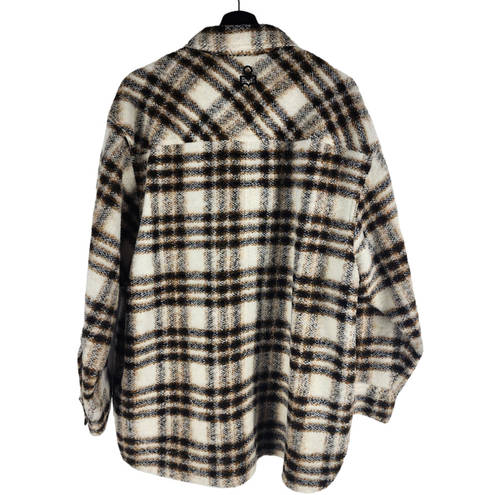 Isabel Marant NEW  Havarli Wool Blend Check Coat Ecru Size FR40/US8