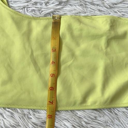 Good American  Women’s Scuba hot shoulder bikini top in key lime001 size 6