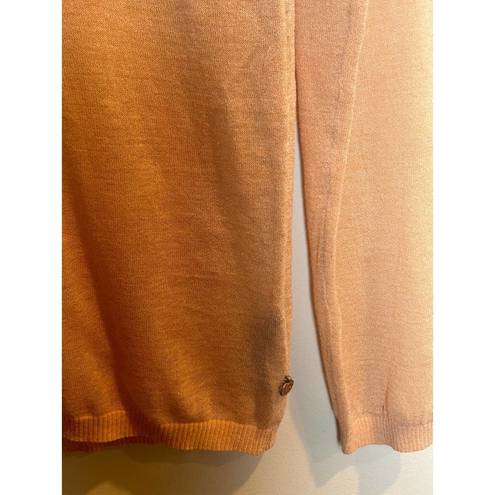 Maison Scotch  Sheer Peach Cover Up Long Sleeve Sweater Size 3 (medium 8)